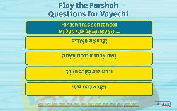 Play the Parshah - Vayechi